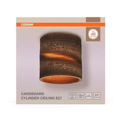 Decor Cardboard Cylinder Ceiling E27 Brown