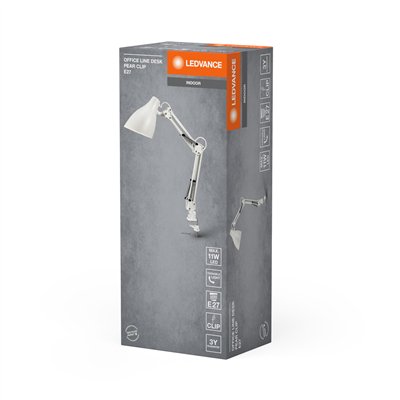 Office Line Desk Pear Clip E27 White