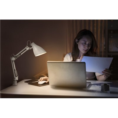 Office Line Desk Pear Clip E27 White