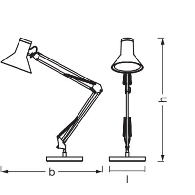 Office Line Desk Retro 9W 830 Dimmable White