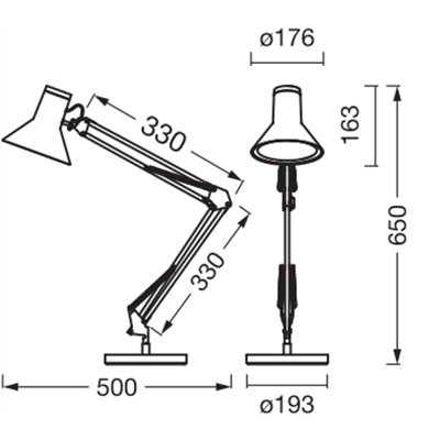Office Line Desk Retro 9W 830 Dimmable White