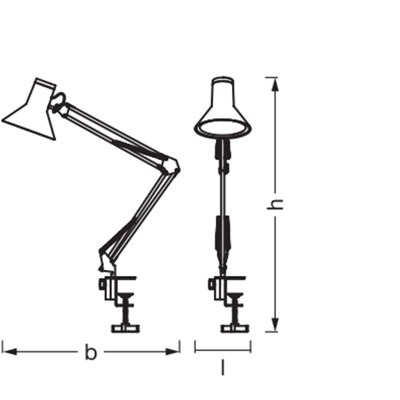 Office Line Desk Retro Clip 9W 830 Dimmable White