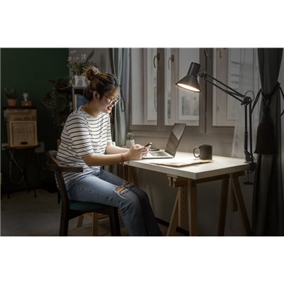Office Line Desk Retro Clip 9W 830 Dimmable Black