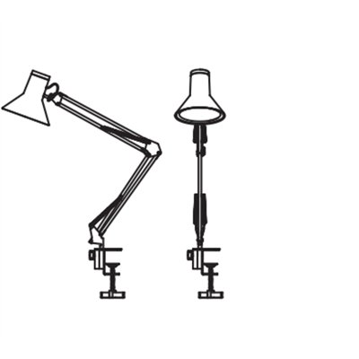 Office Line Desk Retro Clip 9W 830 Dimmable Black