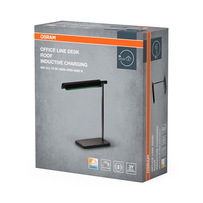 Office Line Desk Roof Inductive Charging 19W CCT Dimmable Black