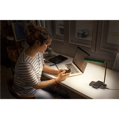 Office Line Desk Roof Inductive Charging 19W CCT Dimmable Black