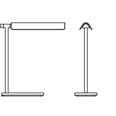 Office Line Desk Roof Inductive Charging 19W CCT Dimmable Black