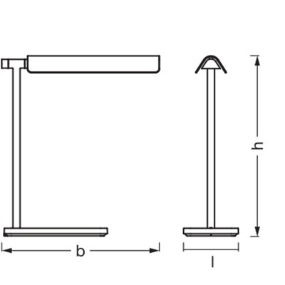 Office Line Desk Roof Inductive Charging 19W CCT Dimmable Black