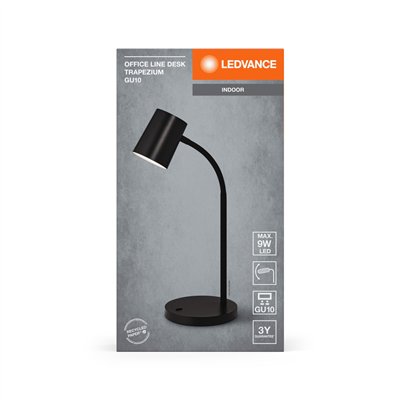 Office Line Desk Trapezium GU10 Black