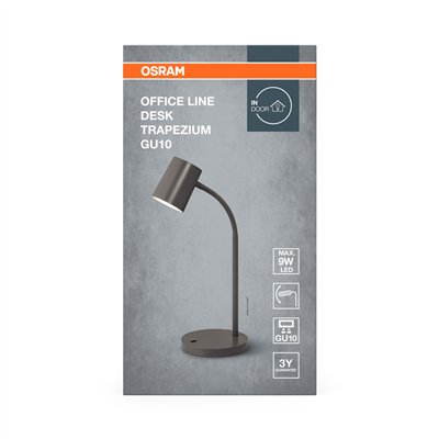 Office Line Desk Trapezium GU10 Grey