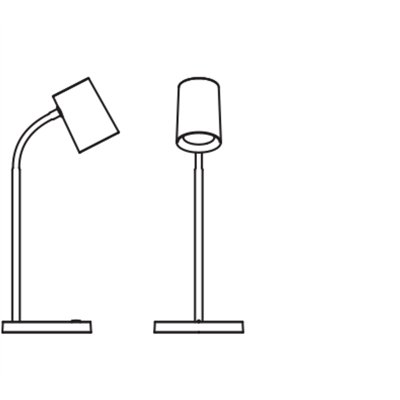 Office Line Desk Trapezium GU10 White