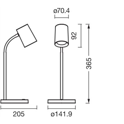 Office Line Desk Trapezium GU10 White