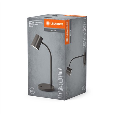 Office Line Desk Trapezium GU10 Grey