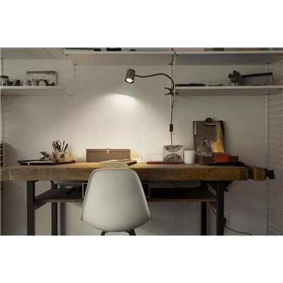 Office Line Desk Trapezium Clip GU10 Black