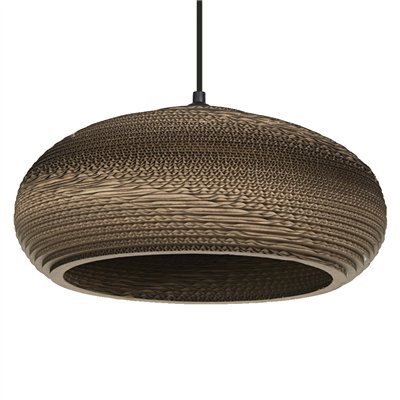 Decor Cardboard Drop Pendant E27 Brown