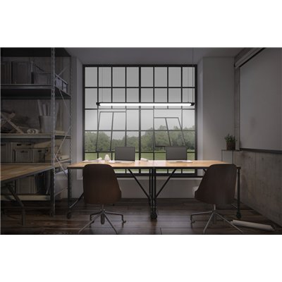 Office line slab 1.2m 40W 840 DIM Black