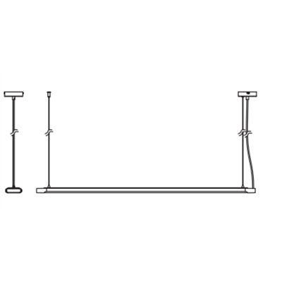 Office line slab 1.2m 40W 840 DIM Black