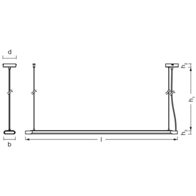 Office line slab 1.2m 40W 840 DIM White