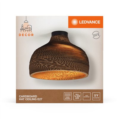 Decor Cardboard Hat Ceiling E27 Brown
