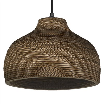 Decor Cardboard Hat Pendant E27 Brown