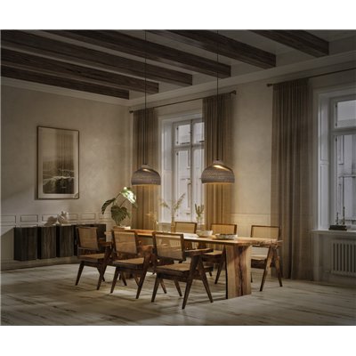 Decor Cardboard Hat Pendant E27 Brown