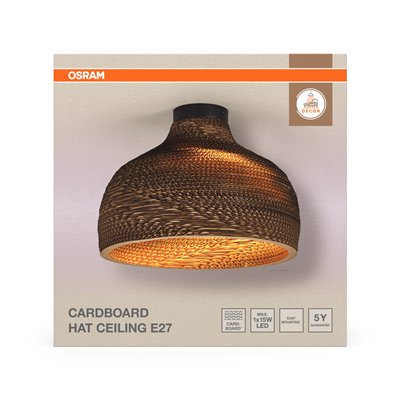 Decor Cardboard Hat Ceiling E27 Brown