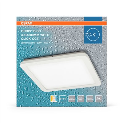 Orbis Disc 30X30CM 22W Click CCT IP44 White