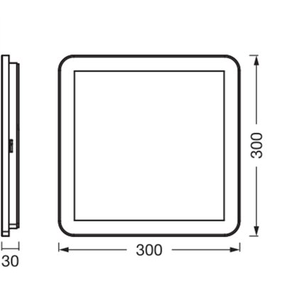 Orbis Disc 30X30CM 22W Click CCT IP44 White