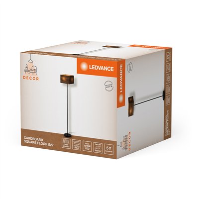 Decor Cardboard Square Floor E27 Brown