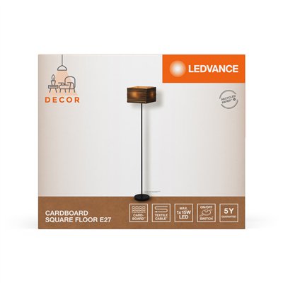 Decor Cardboard Square Floor E27 Brown