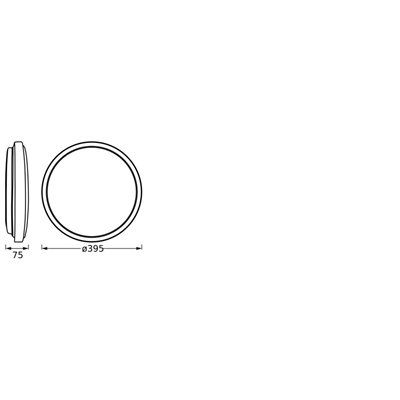 ORBIS LONDON 400 mm 24W 830 BK