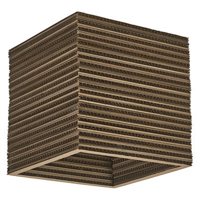 Decor Cardboard Square Ceiling E27 Brown
