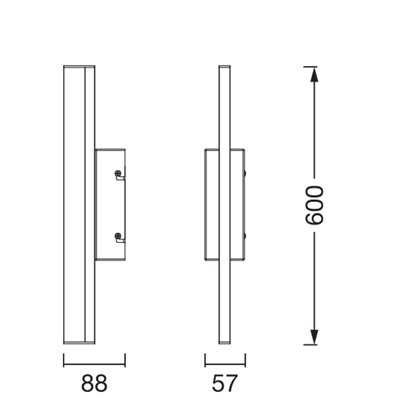 Orbis Mirror 60CM Click CCT DIM IP44 White