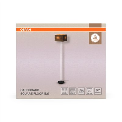 Decor Cardboard Square Floor E27 Brown