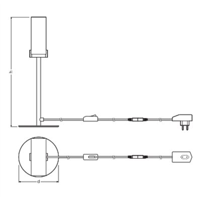 Decor Circle Table 8.3W CLICKCCT Black