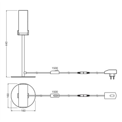 Decor Circle Table 8.3W CLICKCCT Black