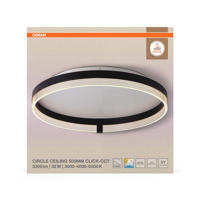 Decor Circle Ceiling 500 32W CLICKCCT Black