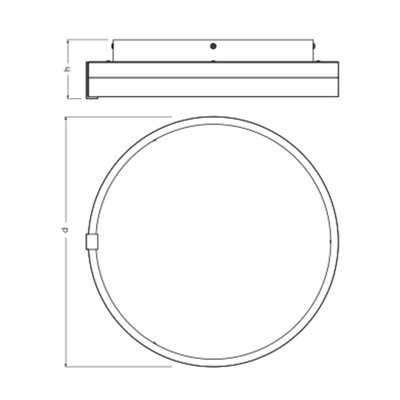 Decor Circle Ceiling 500 32W CLICKCCT Black