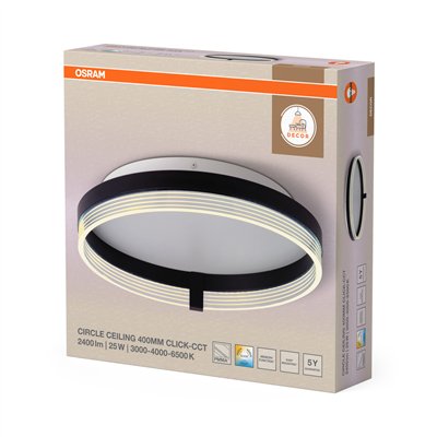 Decor Circle Ceiling 400 25W CLICKCCT Black