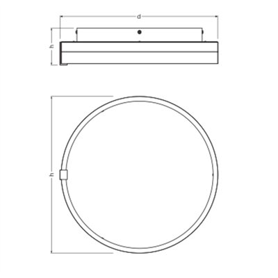 Decor Circle Ceiling 400 25W CLICKCCT Black