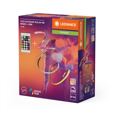 OUTDOOR SOLAR STRIPS 3M Magic RGB Remote Control IP44