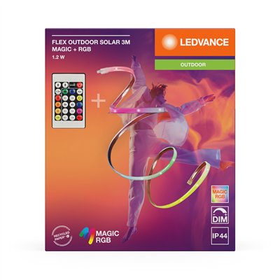 OUTDOOR SOLAR STRIPS 3M Magic RGB Remote Control IP44