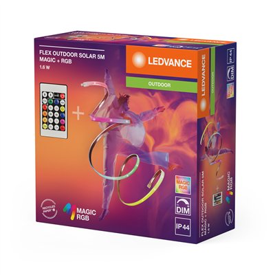 OUTDOOR SOLAR STRIPS 5M Magic RGB Remote Control IP44