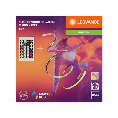 OUTDOOR SOLAR STRIPS 5M Magic RGB Remote Control IP44