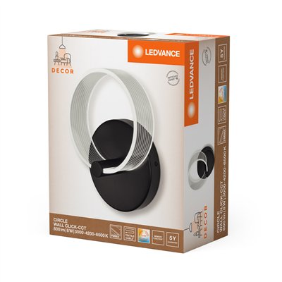 Decor Circle Wall 8W Click CCT Black