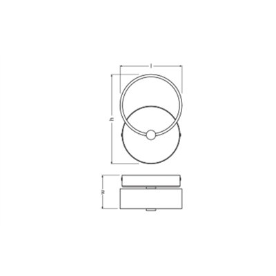 Decor Circle Wall 8W Click CCT Black