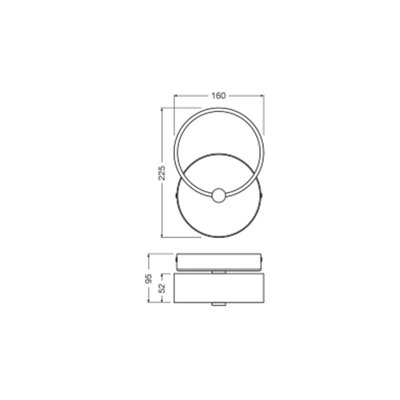 Decor Circle Wall 8W Click CCT Black