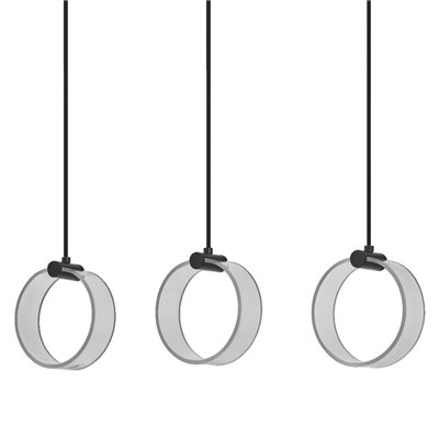 Decor Circle 3XPendant LN 20W Click CCT Black