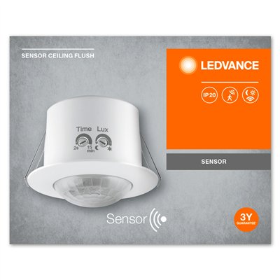 SENSOR CEILING FLUSH IP20 360DEG IP20 WT