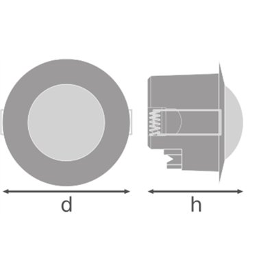 SENSOR CEILING FLUSH IP20 360DEG IP20 WT